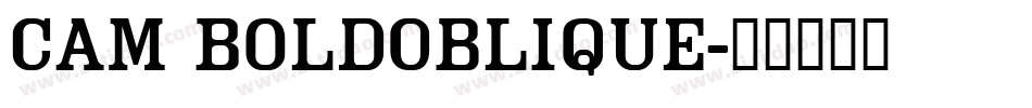 Cam BoldOblique字体转换